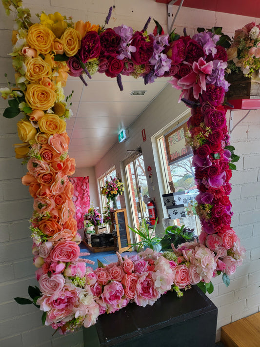 Silk and Real Touch Flower Mirror