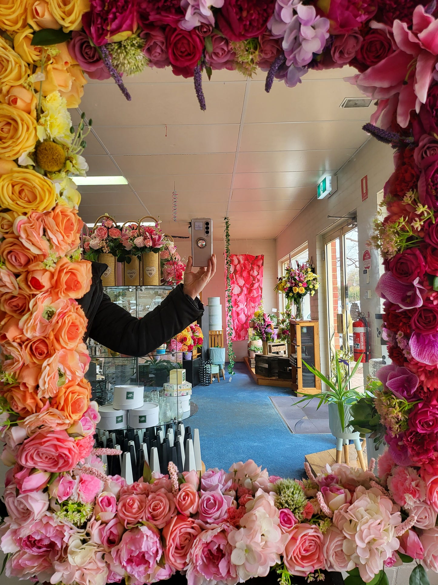 Silk and Real Touch Flower Mirror