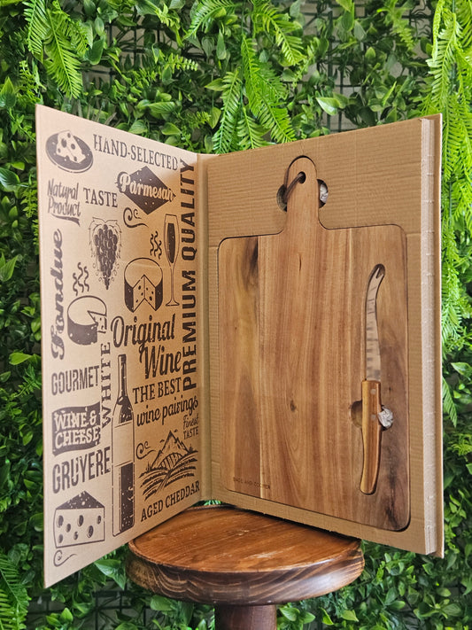 Wood Cheeseboard with Knife