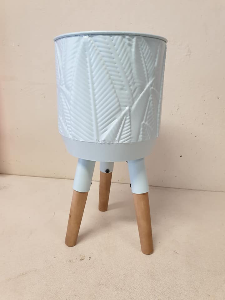 Pale blue planter