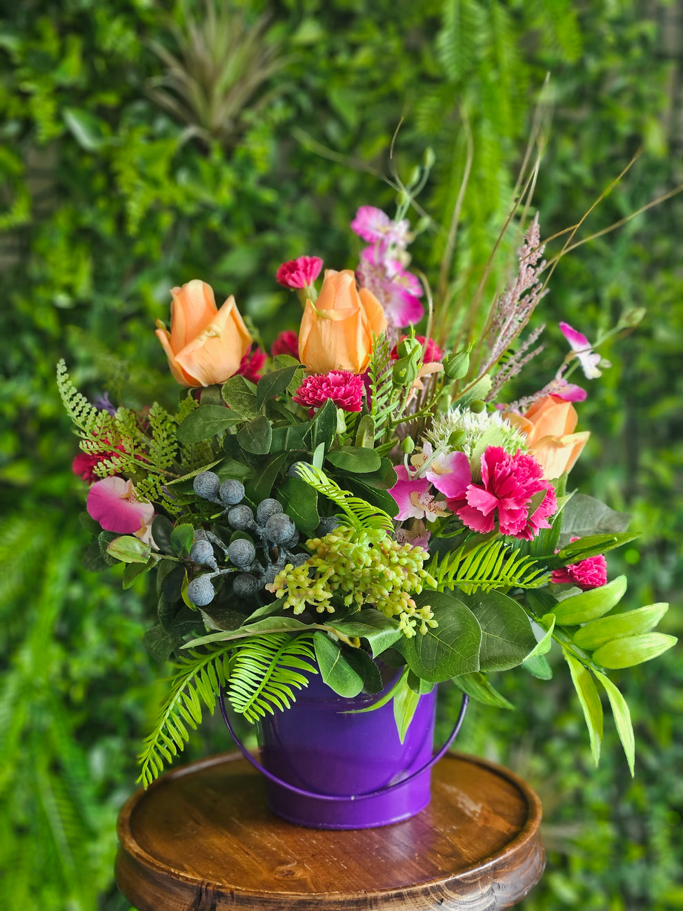 Silk Potted Arrangements Freckles Flowers