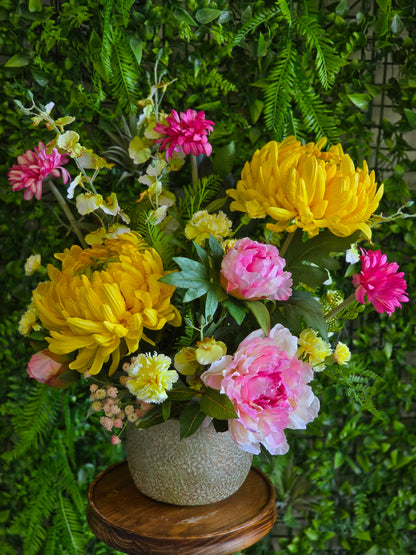 Rose Gold Potted Silk Arrangement