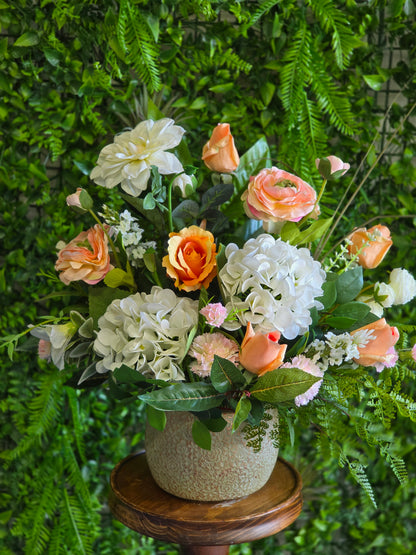 Rose Gold Potted Silk Arrangement